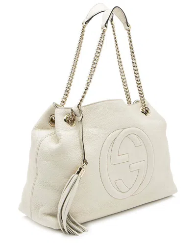 Gucci White Leather Soho Medium Shoulder Bag (authentic Pre-loved)