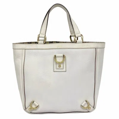 Pre-owned Gucci White Leather Tote Bag ()