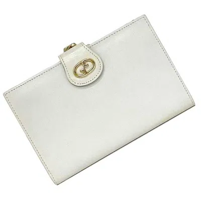 Pre-owned Gucci White Leather Wallet (bi-fold) ()