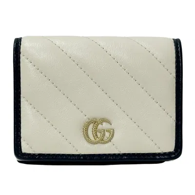 Pre-owned Gucci White Leather Wallet (bi-fold) ()