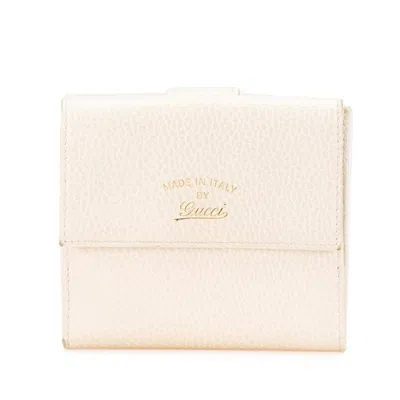 Pre-owned Gucci White Leather Wallet (bi-fold) ()