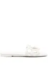 Gucci Stylish Interlocking Cut-out Sandals With 10mm Heel In White