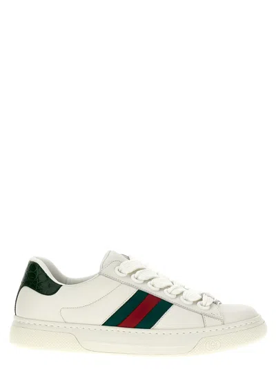Gucci White Low Top Sneakers