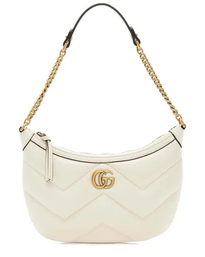 Gucci White Matelasse Leather Gg Marmont Small Shoulder Bag (authentic Pre-  Loved)