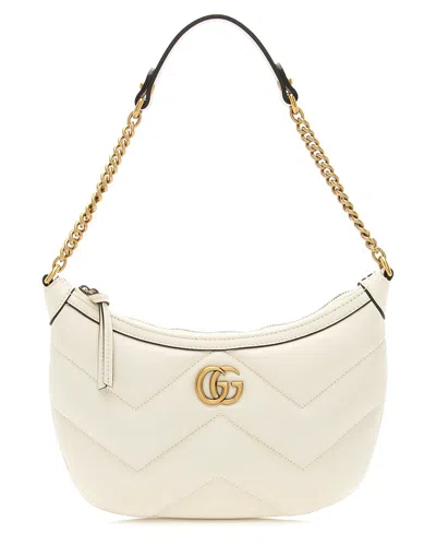 GUCCI GUCCI WHITE MATELASSE LEATHER SMALL SHOULDER BAG (AUTHENTIC PRE-LOVED)