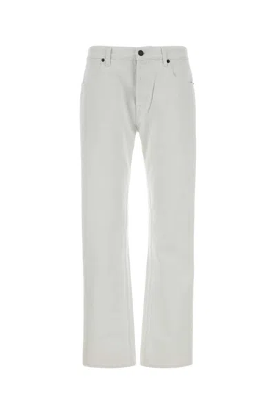 Gucci Denim Straight Leg Jeans Five Pocket Belt Loops In White