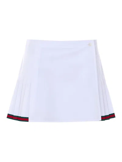 Gucci White Mini Pleated Skirt