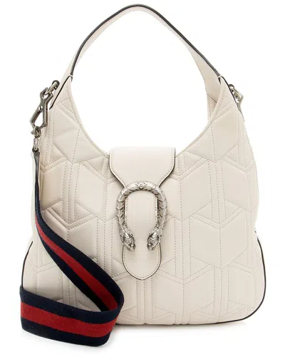 Gucci White Nylon & Quilted Leather Dionysus Small Hobo (authentic Pre-loved) In Neutral