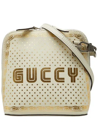 Pre-owned Gucci White Others Guccy Crossbody (authentic Pre-loved)