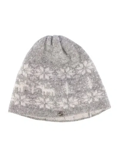Pre-owned Gucci White Pattern Hat In Grey/white
