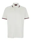 Gucci Grey Polo Shirt With Web Details And Logo Lettering On The Front In Wool Blend Man In White