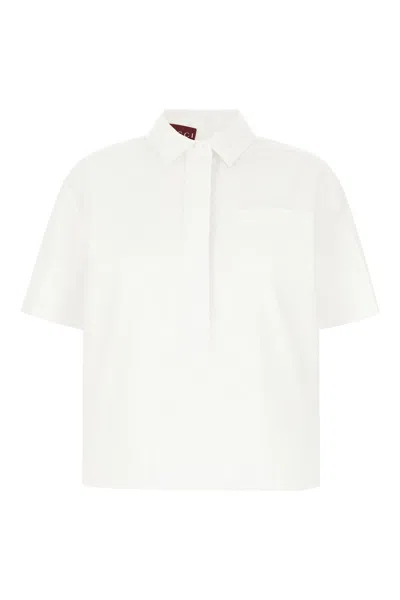 Gucci White Poplin Bluse In Bianco