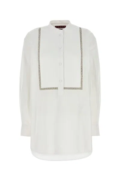 GUCCI WHITE POPLIN SHIRT