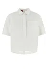 Gucci Shirt With Embossed Logo In White