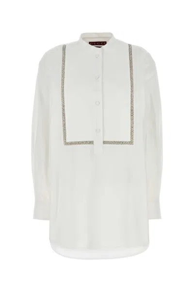 GUCCI WHITE POPLIN SHIRT