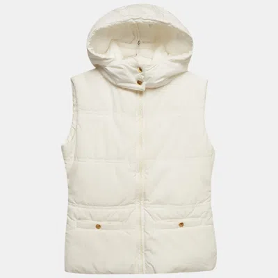 Pre-owned Gucci White Quilted Nylon Puffer Vest Jacket 6yrs
