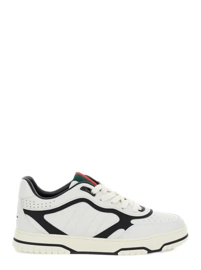 GUCCI WHITE REWEB LOGO SNEAKERS