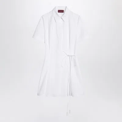 Gucci White Shirt Dress In Cotton Women