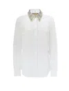 Gucci Detachable Collar Buttoned Shirt In White