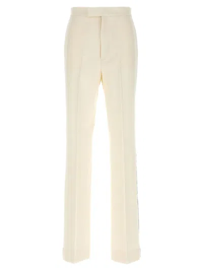 GUCCI WHITE SIDE BAND PANTS