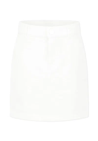 Gucci Kids' White Skirt For Girl With Web Detail