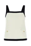 Gucci Canotta In Crochet Stretch Bianco  Donna In White
