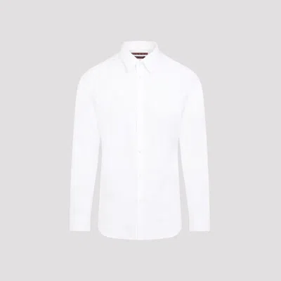 GUCCI WHITE STRETCH POPLIN SHIRT