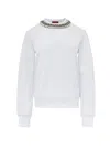 Gucci White Sweatshirt With Gioiello Collar