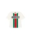 Gucci Printed Cotton T-shirt In White