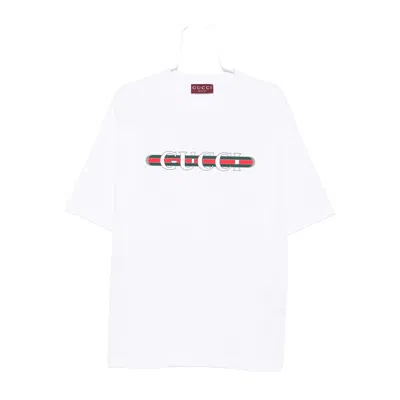 Gucci Men Cotton Jersey T-shirt With Print In White