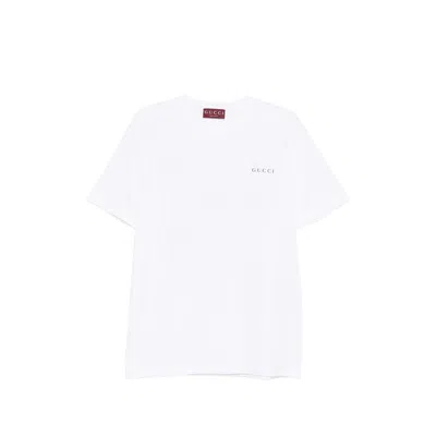 Gucci Graphic Crew Neck Short Sleeve T Shirt In White