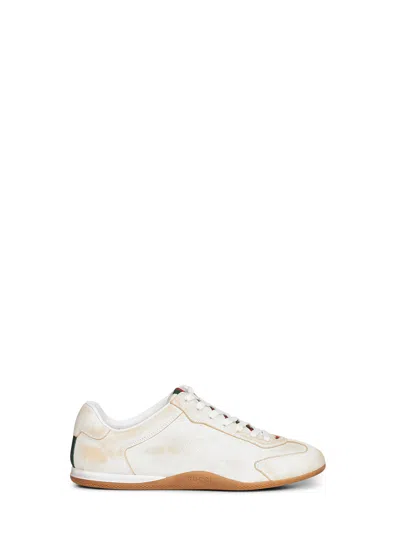 Gucci Elan Washed Leather Low-top Sneakers In Multi