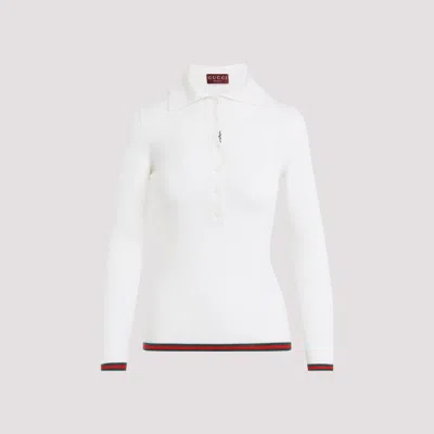 GUCCI WHITE WEB POLO
