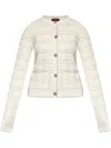 Gucci White Wool And Jacquard Cardigan In White