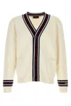 Gucci White Wool Cardigan In Neutral