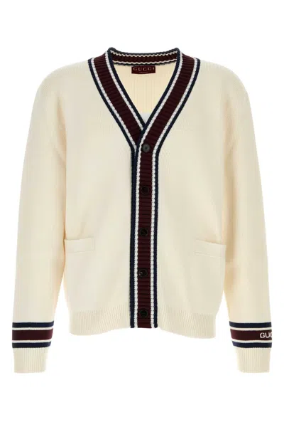 Gucci White Wool Cardigan