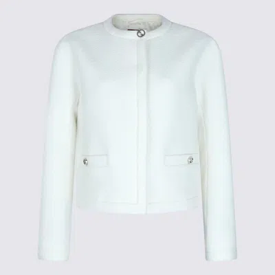 Gucci White Wool Casual Jacket In Off-white