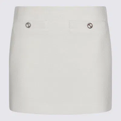 GUCCI WHITE WOOL SKIRT