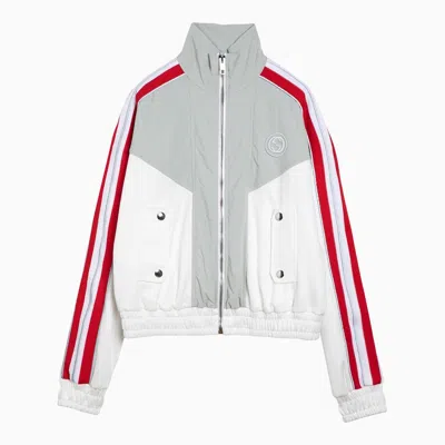 GUCCI GUCCI WHITE/GREY/RED SWEATSHIRT IN TECHNICAL JERSEY WOMEN