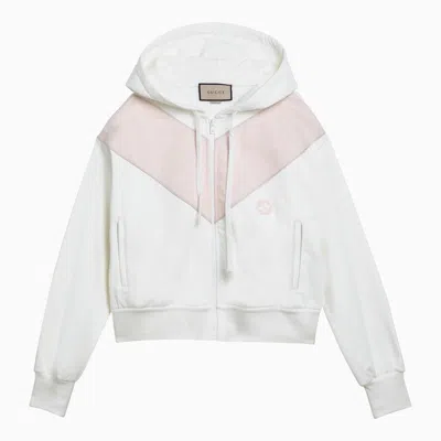 Gucci White/pink Cotton Hoodie Women In Yellow
