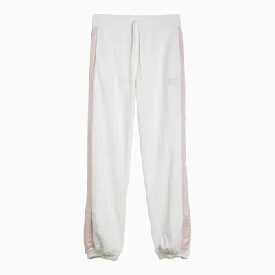 Gucci White/pink Cotton Jogging Trousers Women In Yellow