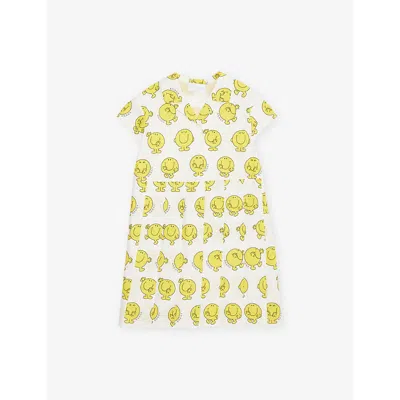 Gucci Kids' Mr Happy Cotton-poplin Dress 4- In Multi