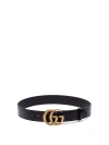 GUCCI WIDE BELT WITH `DOUBLE G` BUCKLE