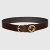 Gucci Interlocking G Leather Belt In Red