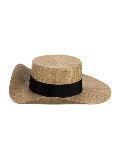 Pre-owned Gucci Wide Brim Hat In Metallic