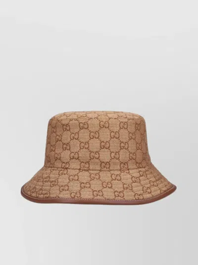 GUCCI WIDE BRIM STITCHED DETAILING HAT