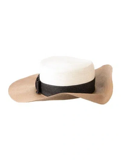 Pre-owned Gucci Wide Brim Sun Hat. In Brown