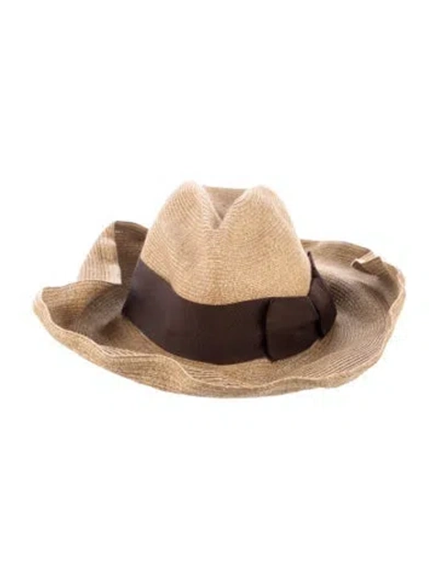 Pre-owned Gucci Wide Brim Sun Hat In Neutral