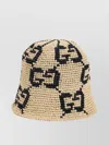 Gucci Embellished Straw Bucket Hat
