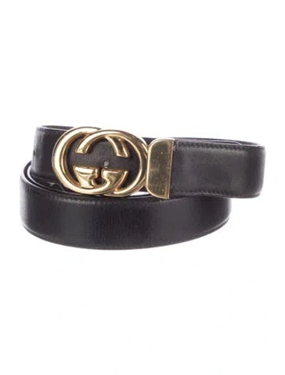 Pre-owned Gucci Wide Leather Belt In Multi
